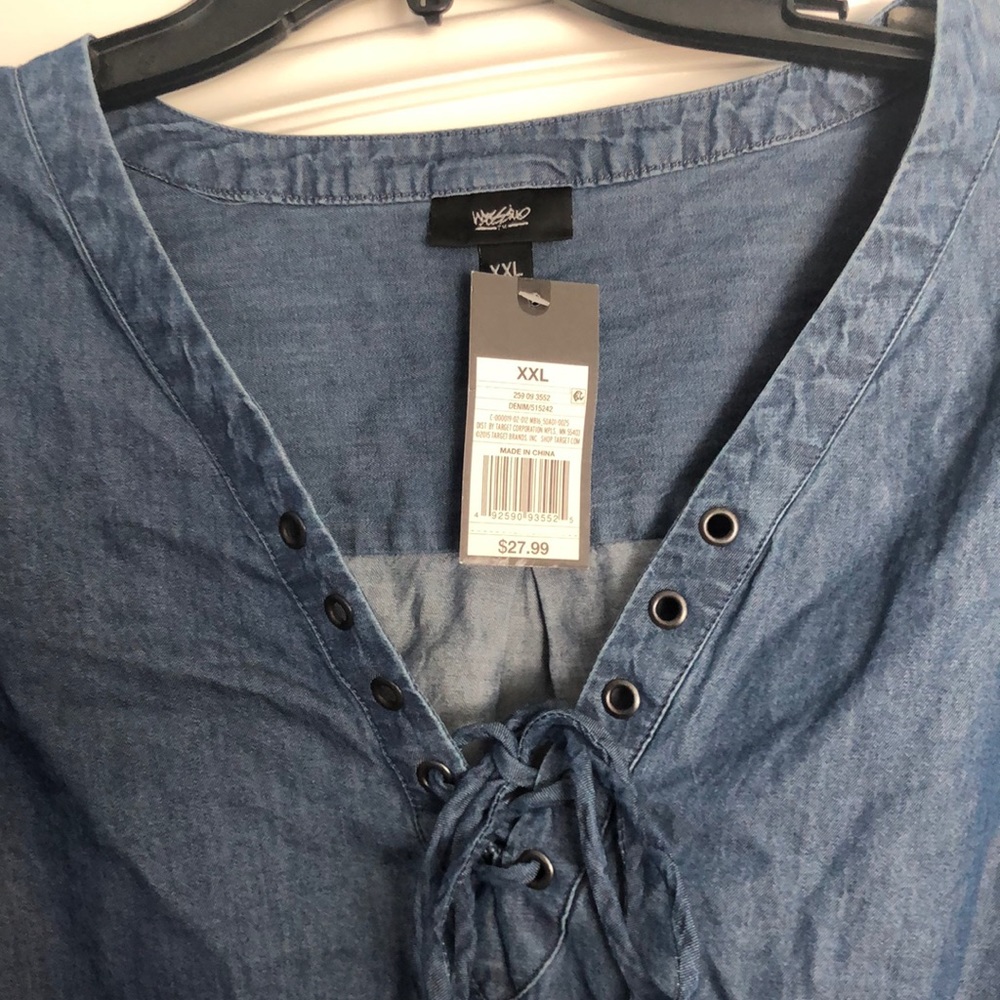 Women’s Mossimo Denim Three Quarter Sleeve Dress